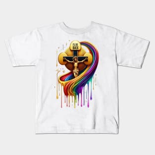 Contemporary Artistic Design of Crucified Figure Kids T-Shirt